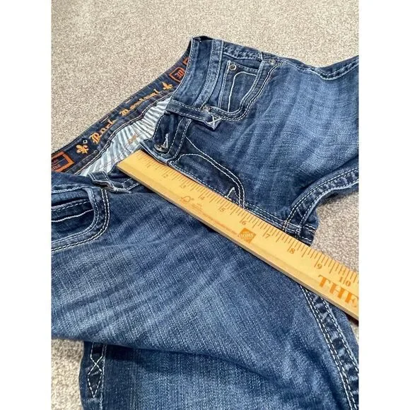 Rock Revival chrissie straight jeans size 30 low rise dark wash flip pocket Y2K - Picture 7 of 12